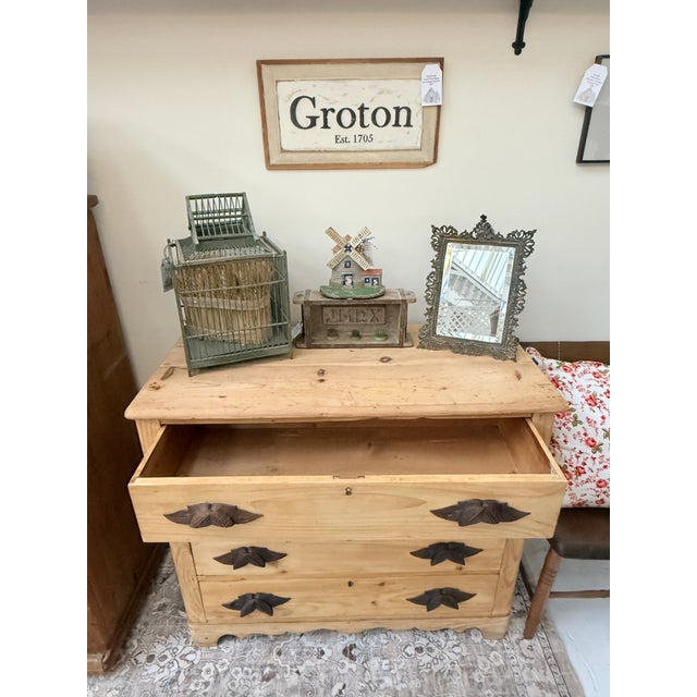 19th Century Antique Scrubbed Pine Chest of Drawers For Sale - Image 14 of 16