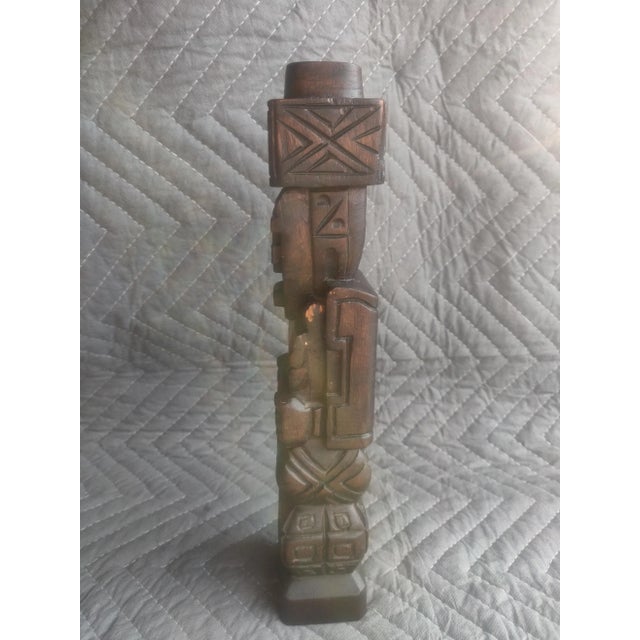 Figurative Early 20th Century Vintage Hand Carved Tropical Hardwood Figure For Sale - Image 3 of 5
