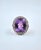 Purple 16.00 Ct Vintage Amethyst & Diamond Ring Size 7.5 For Sale - Image 8 of 8