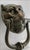 Large Vintage Bronze Leopard Head Door Knocker, Circa 1940 For Sale - Image 4 of 11
