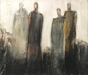 Figurative Abstract Painting "9497" Original Artwork by Edith Konrad