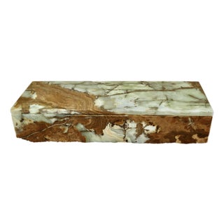 Italian Crafted Onyx Jewelry Storage Box For Sale