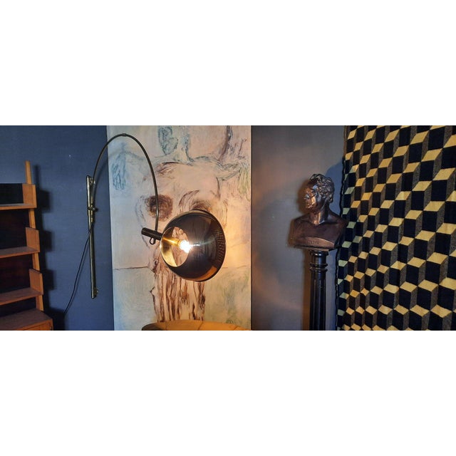 Gold Regency Brass Wall Lamp by Florian Schulz, 1970s For Sale - Image 8 of 14