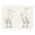 Neutral Crane Studies 1 - 2, Coastal Bird Art Diptych, Set of 2 Prints, 40" X 60" For Sale