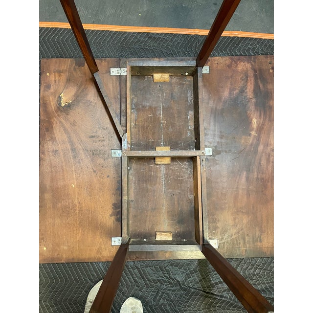 18th C. Solid Mahogany Topped Georgian Drop-Leaf Gate-Leg Table For Sale - Image 13 of 14