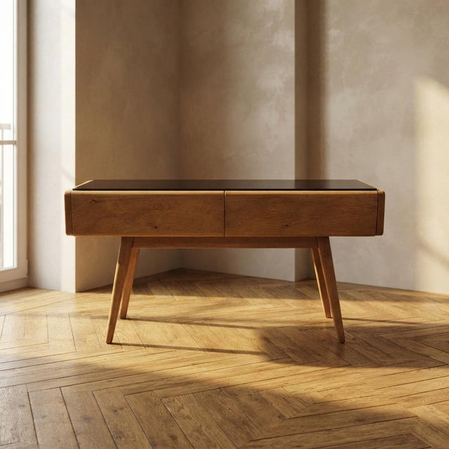 Vintage Sideboard in Oak, Czechoslovakia, 1940s For Sale - Image 10 of 10