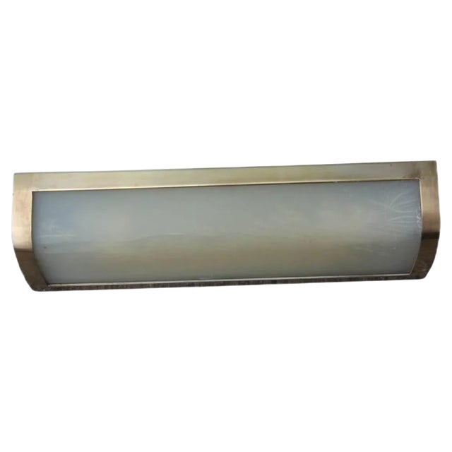 Mid-Century Modern Brass and Acrylic Glass Sconce, 1950s For Sale