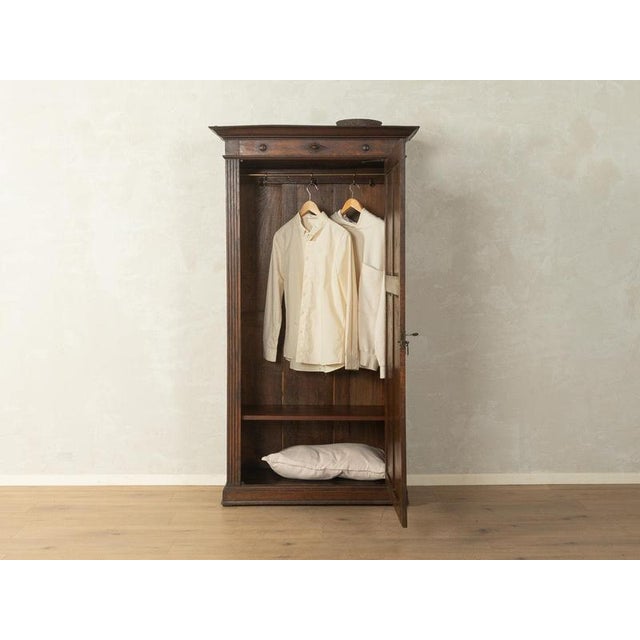Antique Oak Cabinet with Coffered Paneling, 1900 For Sale - Image 3 of 8