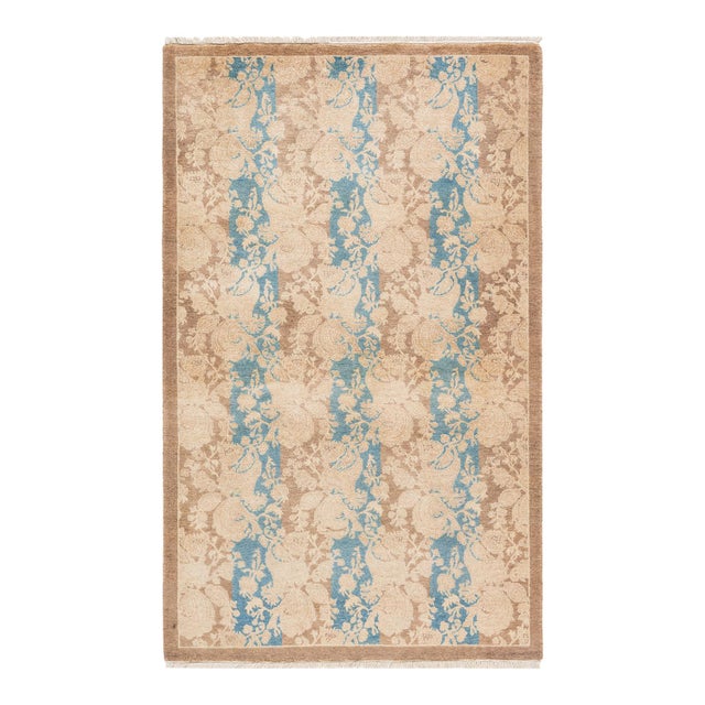 Mogul Collection Hand-Knotted Area Rug - Brown 3' 2" x 5' 2" For Sale - Image 9 of 9