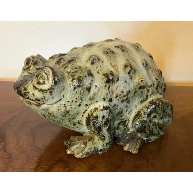 1965 American Art Pottery Mid-Century Modern Sculpture of a Toad or Bull Frog For Sale - Image 12 of 13
