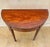 Brown Neoclassical Demi-Lune Table with Green Leather Top, 1940s For Sale - Image 8 of 13