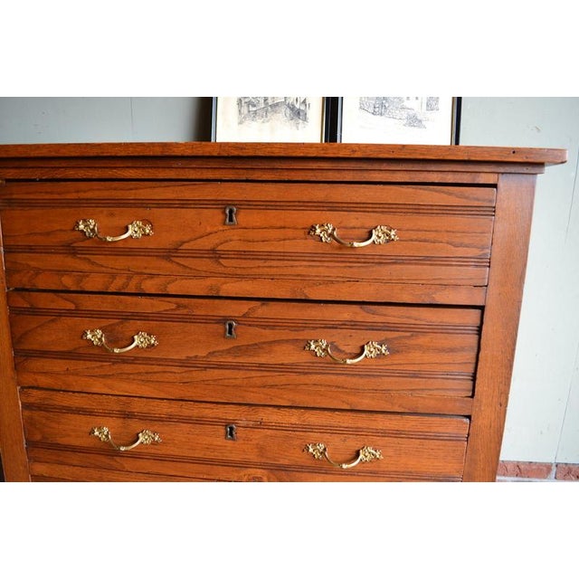 Antique Oak Chest of Drawers For Sale - Image 10 of 11