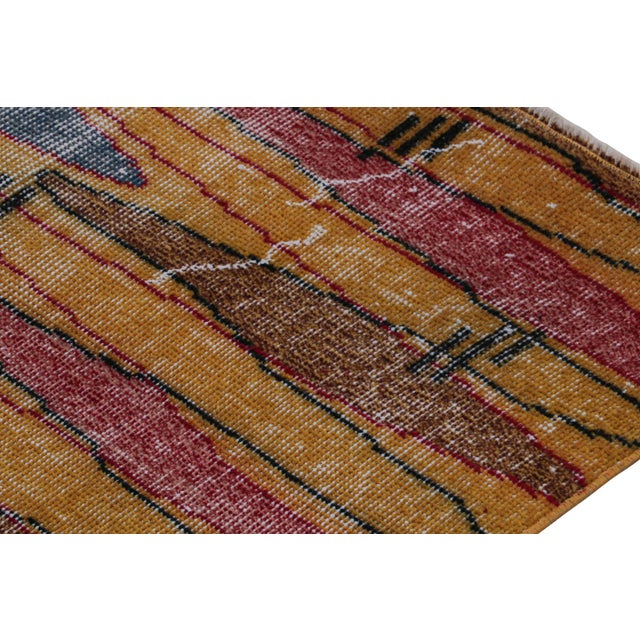 1960s 1960s Vintage Zeki Müren Art Deco Rug With Geometric Patterns For Sale - Image 5 of 7