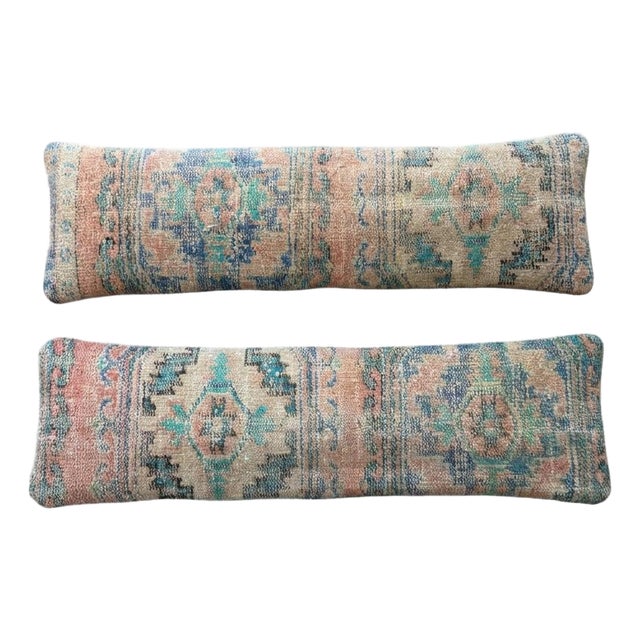 Anatolian Bedding Rug Pillow Cover 14'' X 47'' & 14'' X 48'' - Set of Two For Sale