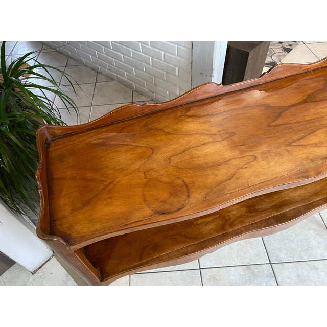 1950s Louis XV Style Console Table in Cherrywood, 1950s For Sale - Image 5 of 18