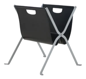 Italian Folding Magazine Holder with Saddle Leather, 1970s