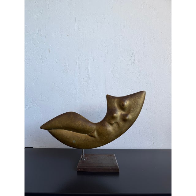 1980s Domenico Calabrone Bronze Modernist Sculpture of Female Torso - Brazil 1980s For Sale - Image 5 of 14