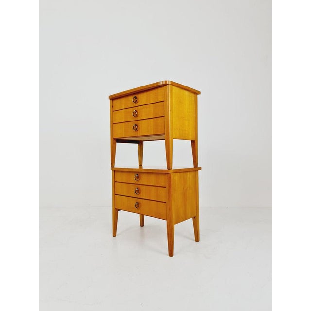 Mid-Century German Beech Bedside Tables from Wk Möbel, 1960s, Set of 2 For Sale - Image 10 of 11