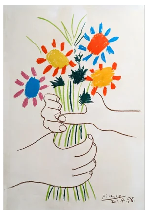 Pablo Picasso, Bouquet of Peace, Original Lithograph, 1958