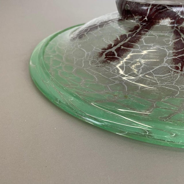 Large Art Deco Baushaus Glass Bowl by Karl Wiedmann for WMF Ikora, 1930s For Sale - Image 17 of 18