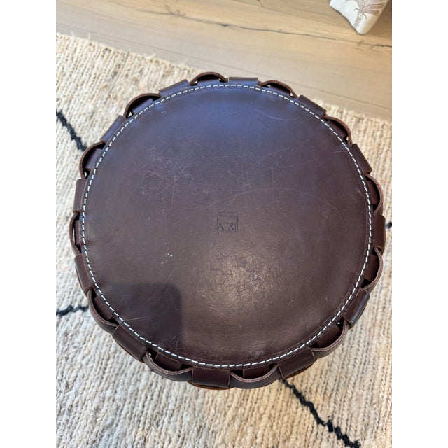 Early 21st Century Contemporary Arte & Cuoio “Intrecci” Woven Leather Basket For Sale - Image 5 of 8