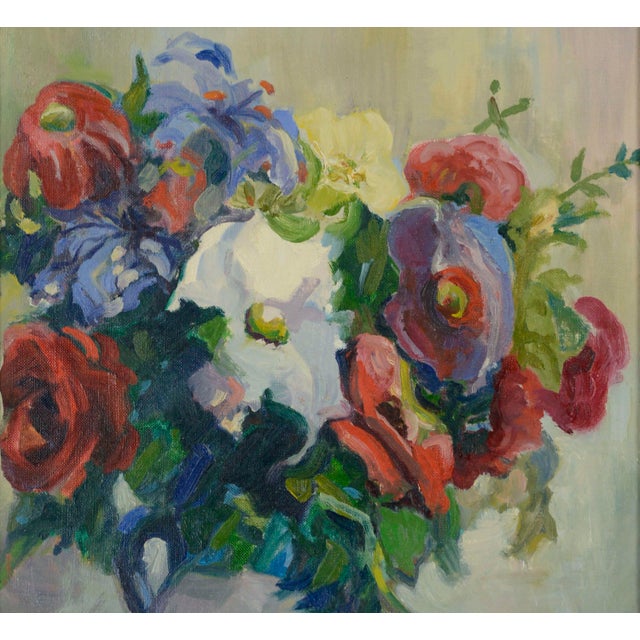 American Spring Bouquet, Mid Century Floral Still-Life by Helen Gapen Oehler For Sale - Image 3 of 11