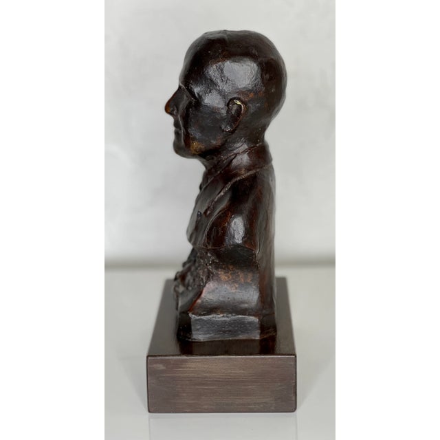 Mid 20th Century Mid Century Bronze Bust For Sale - Image 5 of 10