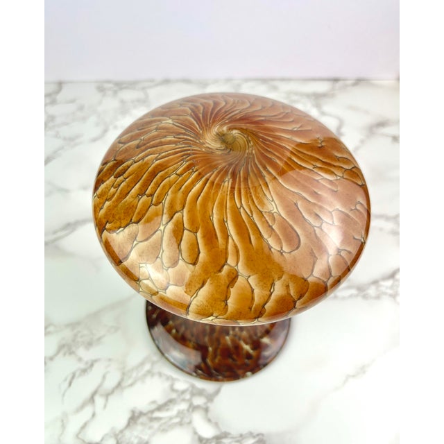 Cohn-Stone Studios Signed Art Glass "Tortoise Shell" Vase - 8" c.2000 For Sale In Portland, OR - Image 6 of 10