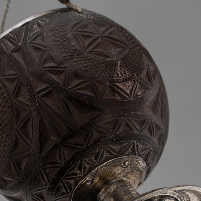 Antique Georgian Silver-Mounted Coconut Cup, 1820s For Sale - Image 11 of 12