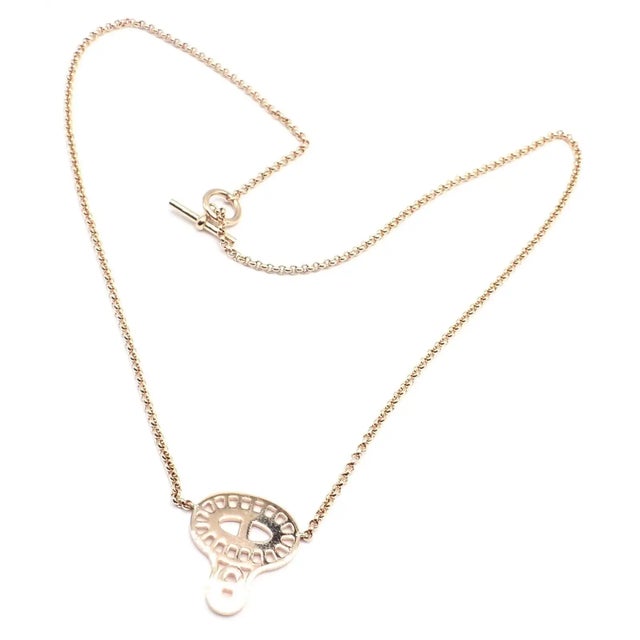 Hermès Hermes Chaine d'Ancre Divine Diamond Rose Gold Necklace For Sale - Image 4 of 7