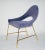 Modern Smania Italian Modern Prototype Brass and Azur Blue Living Room Armchair - in Showroom For Sale - Image 3 of 9