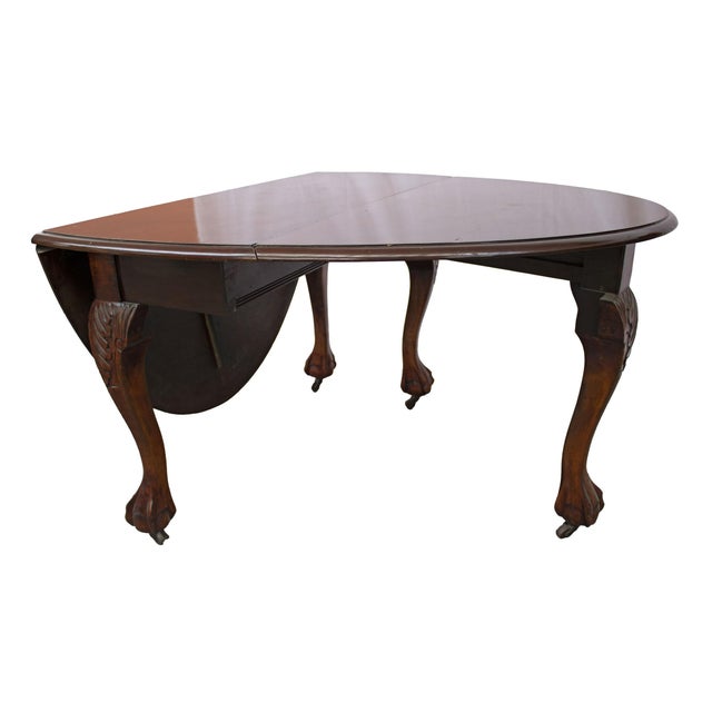 Extendable Chippendale Dining Table, 1930s For Sale - Image 3 of 8