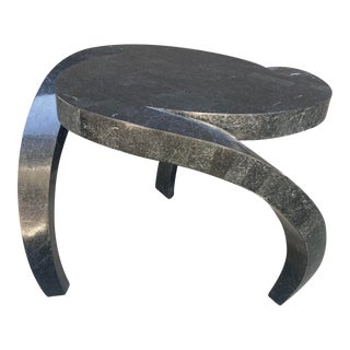 1980s Postmodern Biomorphic Fossilized Stone Entry Table For Sale