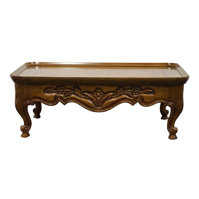 Karges Solid Walnut Country French Provincial 44x26" Accent Coffee Table For Sale In Kansas City - Image 6 of 9