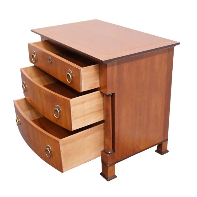 Henredon Furniture Solid Mahogany Traditional Empire Style 32" Three Drawer Nightstand 4901-06-3619 For Sale In Kansas City - Image 6 of 14