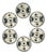 Bat Trang Vietnamese Ceramic Dessert Plates With Blue Dragonfly Botanical Motif in Crackle Glaze - Set of 6 For Sale