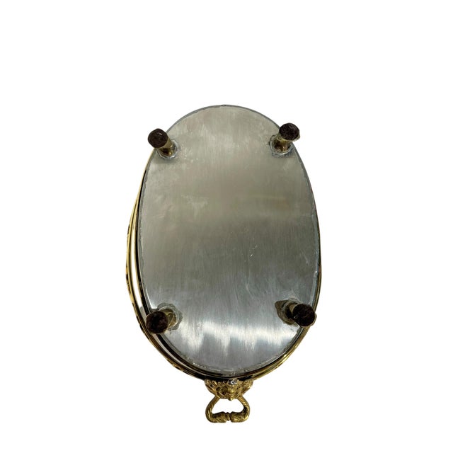 Mid 20th Century Neoclassical Silver Plate & Brass Rafraichissoir Wine Cooler / Montieth Ice Bucket With Lion Mask Handles For Sale - Image 6 of 16