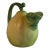 Mid 20th Century Sculpted Hand Painted Ceramic Pear Pitcher For Sale