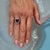 Traditional Natural Sapphire Diamond Ring 6.5 14k W Gold 5.84 TCW Certified For Sale - Image 3 of 12