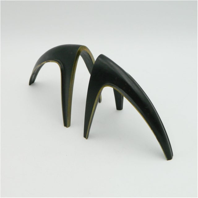 1950s Modern Brass Bookends by Richard Rohac, 1950s, Set of 2 For Sale - Image 5 of 13
