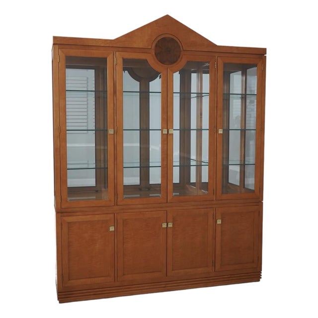 1990s Hickory White Genesis Collection Bierdermier China Cabinet For Sale
