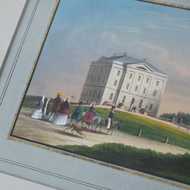 Hand-Painted Engravings of Wiesbaden After Jan Simon Voddiggel, 1852 For Sale - Image 10 of 12