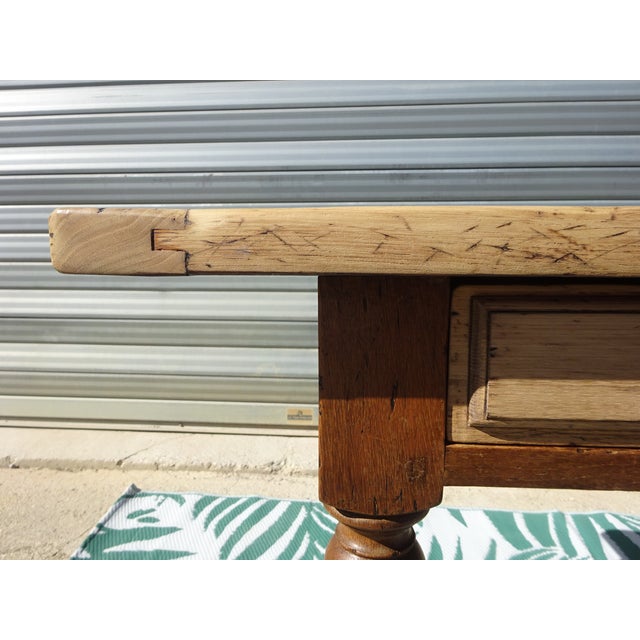Rustic Oak Desk, 1930s For Sale - Image 6 of 18