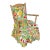 1950s Spring Loaded Cricket Rocker Chair Upholstered in a Spring Bulbs Botanical Print For Sale