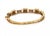 Contemporary Late 20th Century Ruby & Pearls 14k Yellow Gold Bangle Bracelet For Sale - Image 3 of 4