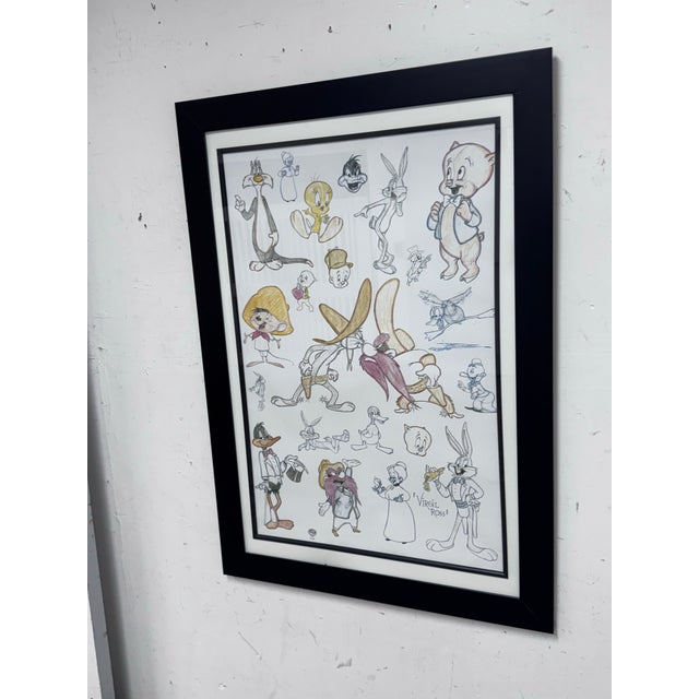 Circa 1997 Virgil Ross for Warner Bros Titled “Bugs N Friends” Lithograph For Sale - Image 4 of 12