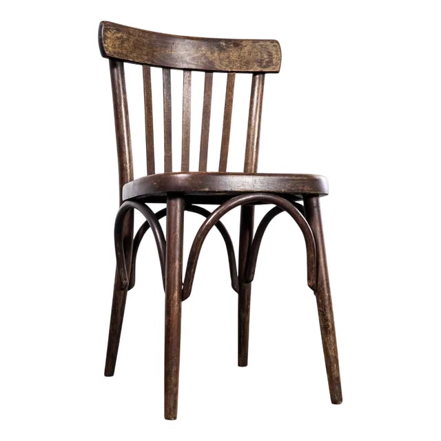 Bistro Bentwood Dining Chair in Dark Oak, 1950s For Sale