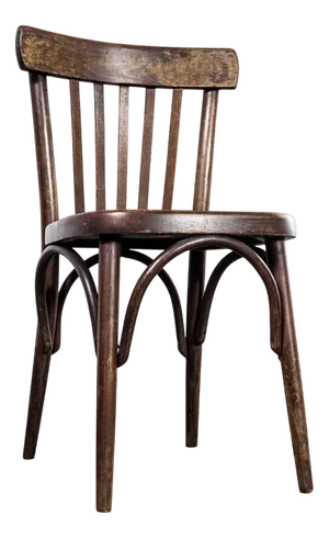 Bistro Bentwood Dining Chair in Dark Oak, 1950s