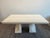 Vintage 1970s Travertine Table in the Manner of Carlo Scarpa For Sale - Image 12 of 12