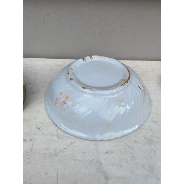Ceramic 18th Century Large French Faience Parrot Bowl La Rochelle For Sale - Image 7 of 7